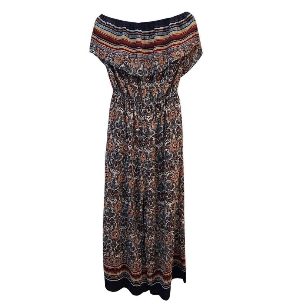 JODIFL summer printed Jumpsuit strapless sleeveless ruffle wide leg medium